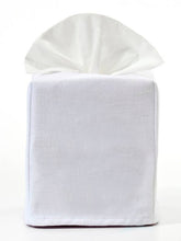Load image into Gallery viewer, Tissue Box Cover - White Linen And Cotton