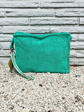 Load image into Gallery viewer, Large Terry Pouch Plastic Lined: Dark grey