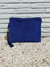 Load image into Gallery viewer, Large Terry Pouch Plastic Lined: Dark grey