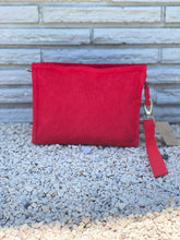 Load image into Gallery viewer, Large Terry Pouch Plastic Lined: Navy