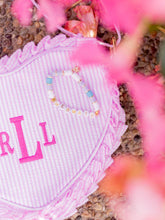 Load image into Gallery viewer, Heart Purse, Seersucker Pink
