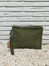 Load image into Gallery viewer, Large Terry Pouch Plastic Lined: Navy