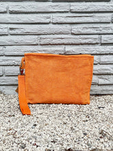 Load image into Gallery viewer, Large Terry Pouch Plastic Lined: Navy