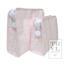 Load image into Gallery viewer, Roadie Large - Pimlico Plaid Pink Zip Pouch