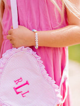 Load image into Gallery viewer, Heart Purse, Seersucker Pink