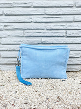 Load image into Gallery viewer, Large Terry Pouch Plastic Lined: Navy