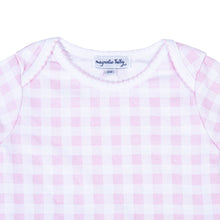 Load image into Gallery viewer, Baby Checks S/S Lap Bodysuit - Pink: Pink / NB
