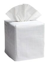 Load image into Gallery viewer, Tissue Box Cover - White Linen And Cotton
