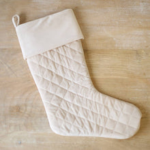 Load image into Gallery viewer, Quilted Stocking   Cream   7x21
