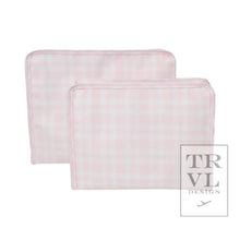 Load image into Gallery viewer, Roadie Large - Pimlico Plaid Pink Zip Pouch
