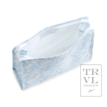 Load image into Gallery viewer, Roadie Large - Bunny Toile Green Zip Pouch
