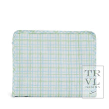 Load image into Gallery viewer, Roadie Large - Classic Plaid Green Zip Pouch
