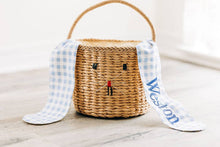 Load image into Gallery viewer, Gingham Kids Easter Basket - Easter Bunny Ears: Pink Gingham
