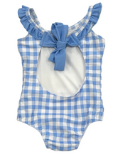 Load image into Gallery viewer, GINGHAM BOW BACK SWIMSUIT
