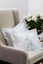 Load image into Gallery viewer, Boudoir Pillow Cover with Hem Stitch &amp; Percale Trim - Aqua
