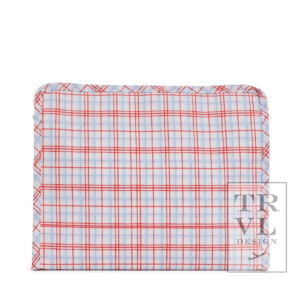 Roadie Large - Classic Plaid Red Zip Pouch