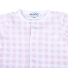 Load image into Gallery viewer, Baby Checks Footie - Pink: Pink / 6M/MD
