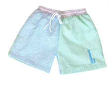 Load image into Gallery viewer, SEERSUCKER SWIM TRUNKS
