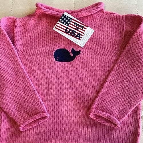 1552 - Jersey Rollneck Sweater: 4T / Fushia