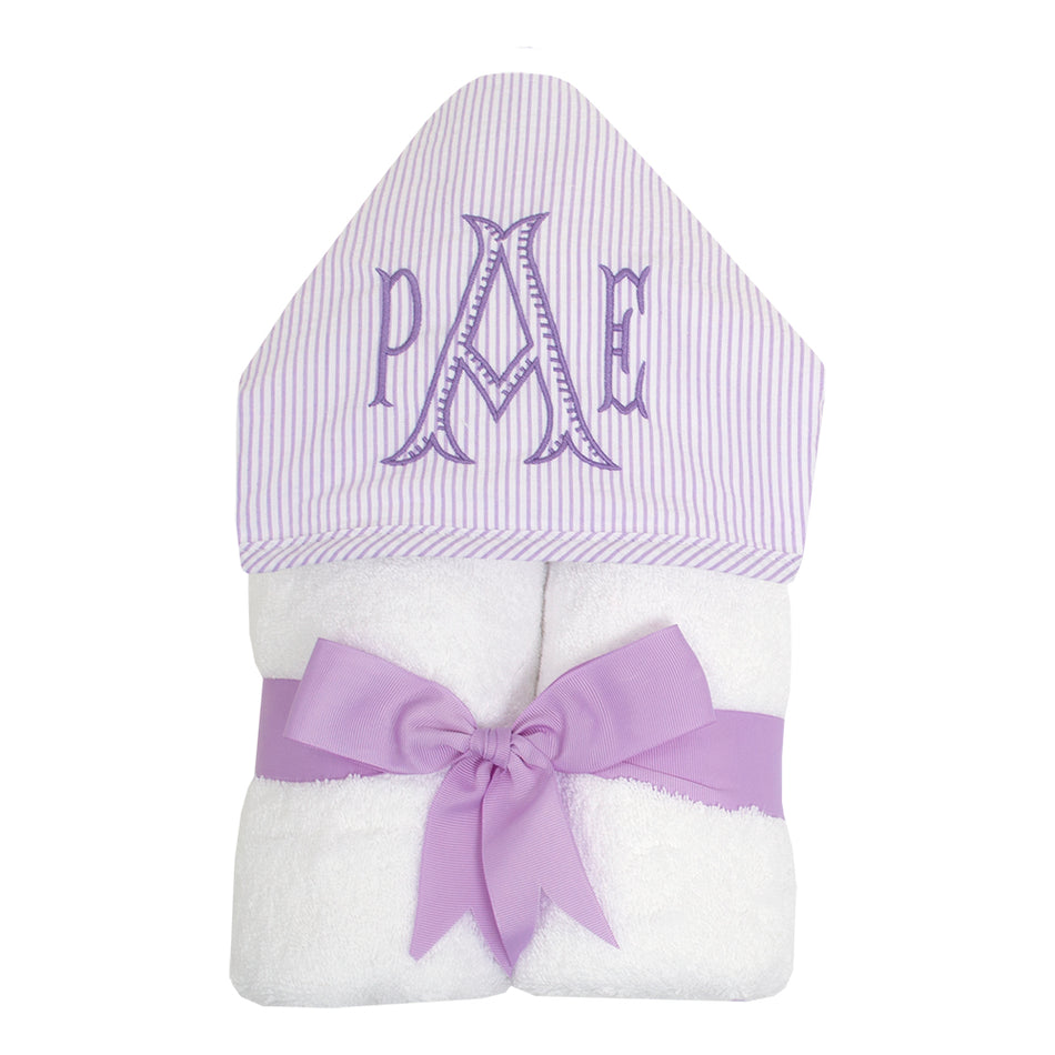 SEERSUCKER STRIPE EVERYKID TOWEL | LILAC