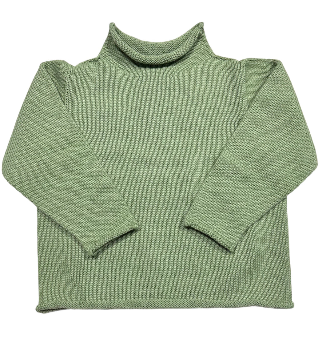 1552 - Jersey Rollneck Sweater: 4T / Sage - PRE-ORDER!
