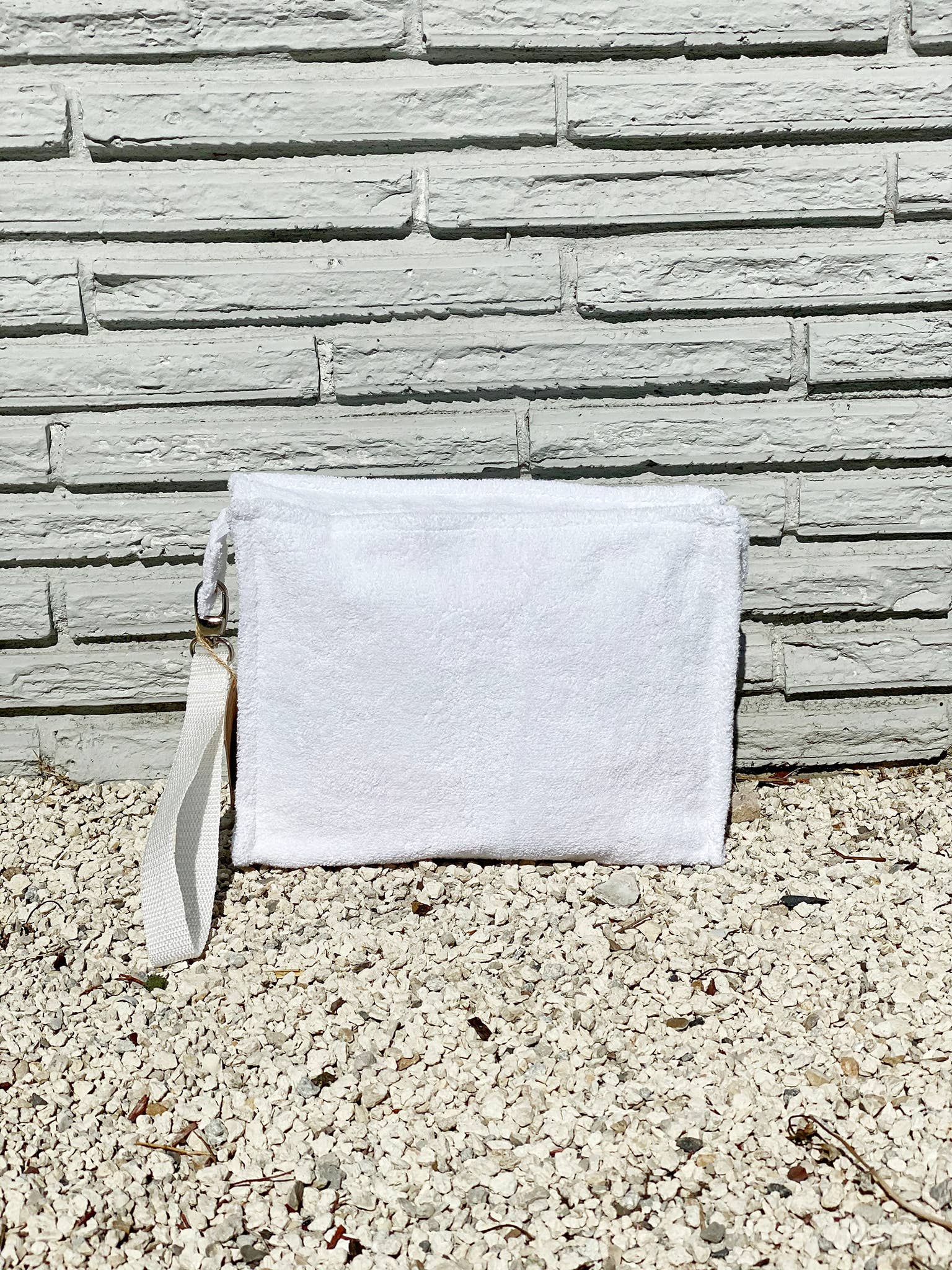Large Terry Pouch Plastic Lined