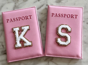 Customized Passport Cover with Varsity Glitter Patch